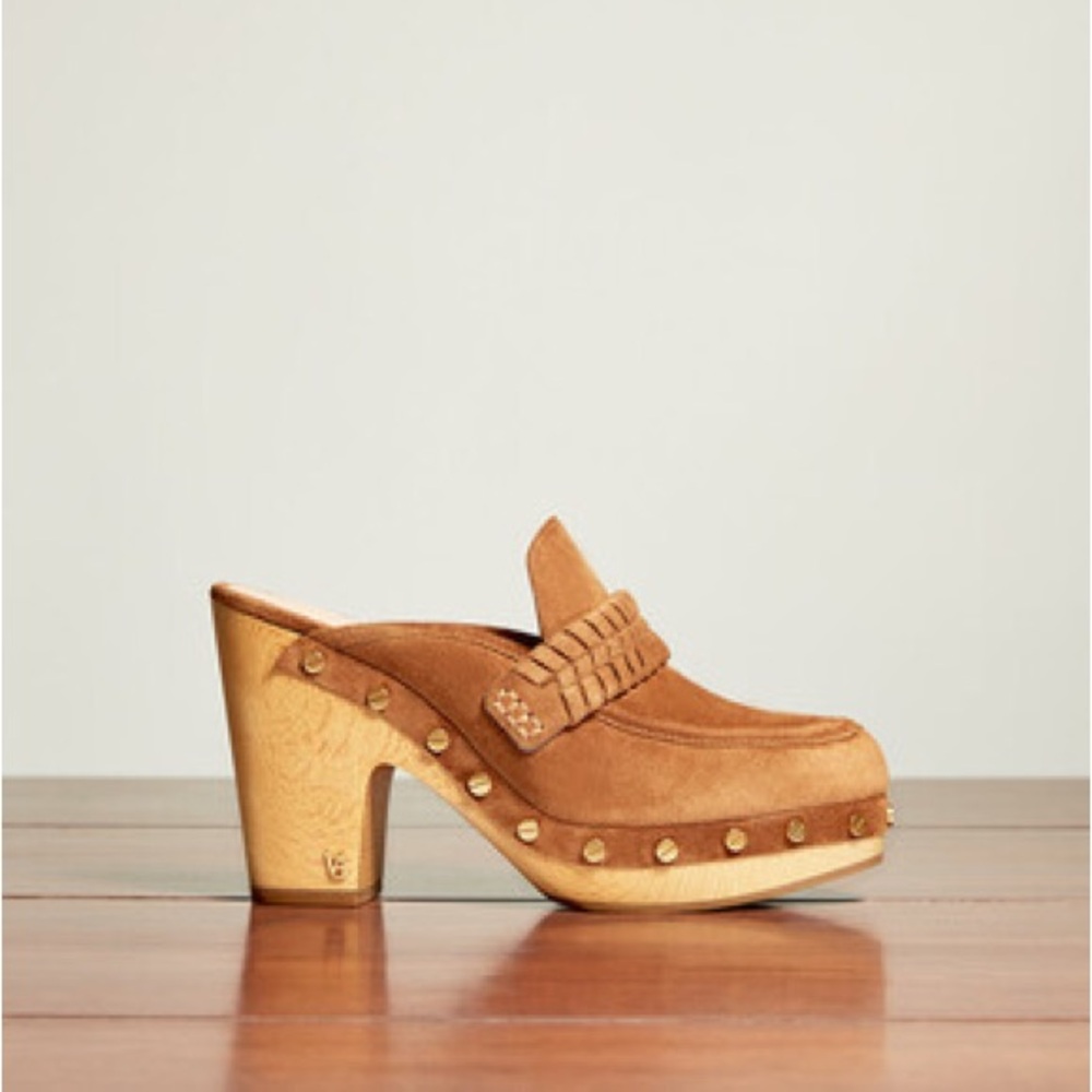 Veronica Beard Tan Mules